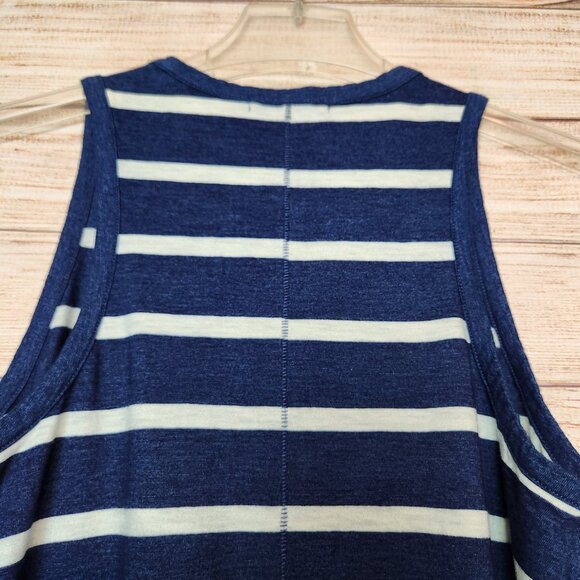 Rag & Bone Jean Blue White Striped Women's Tank Top Small Comfy 100% Cotton - Picture 7 of 12